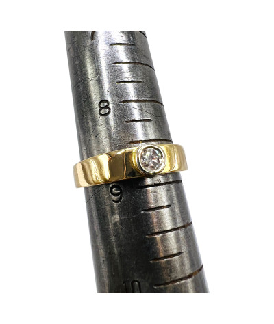 Men's Single Diamond Band Ring 14K Gold - size 8.75