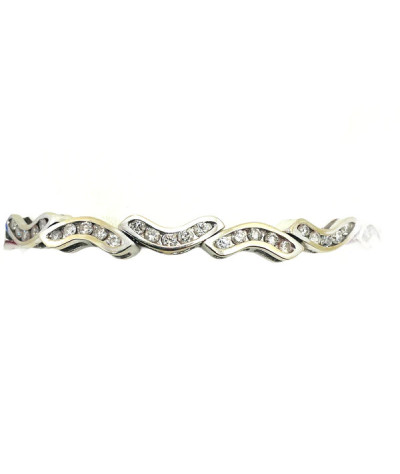 Fancy Diamond Tennis Bracelet 14K White Gold