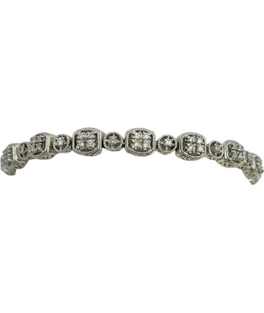 14K White Gold Diamond Tennis Bracelet