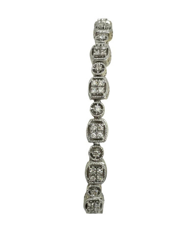 14K White Gold Diamond Tennis Bracelet