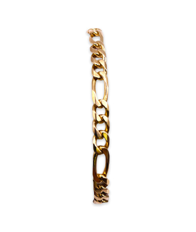 Men's Figaro Bracelet 14k Solid Yellow Gold