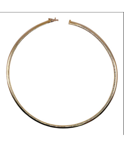 14k Gold Omega Necklace 16 inch