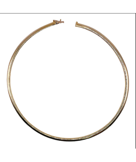 14k Gold Omega Necklace 16 inch