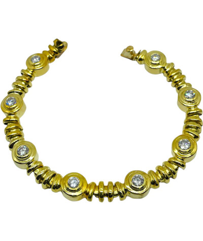 Diamond Bracelet 18k Solid Gold