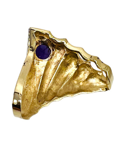 African Amethyst Slide Pendant 14k Gold