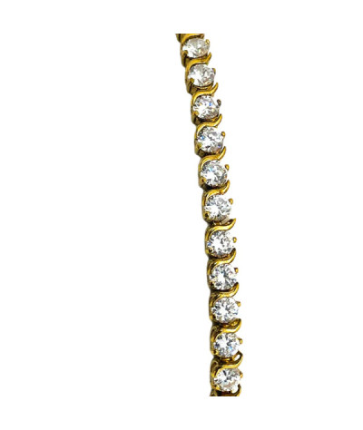 Tennis Bracelet 14k Yellow Gold & Cubic Zirconia