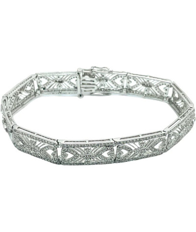 18k White Gold Diamond Bracelet