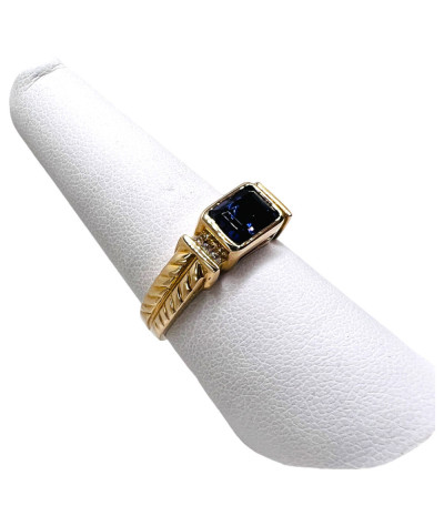 Tanzanite & Diamond Ring 10k Gold - size 8.75