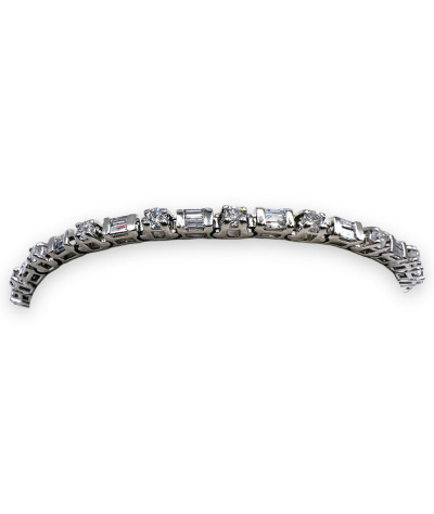 Platinum Diamond Tennis Bracelet - Vintage