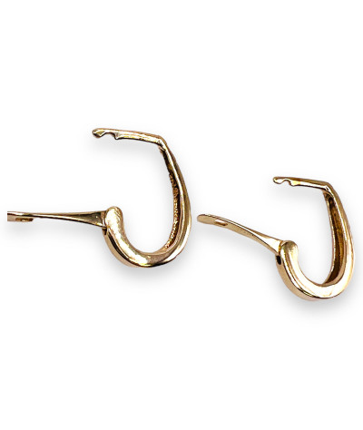 14k Gold Hoop Earrings - Lever Back