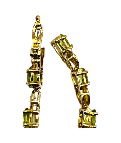 Peridot & Diamond Bracelet 14k Gold