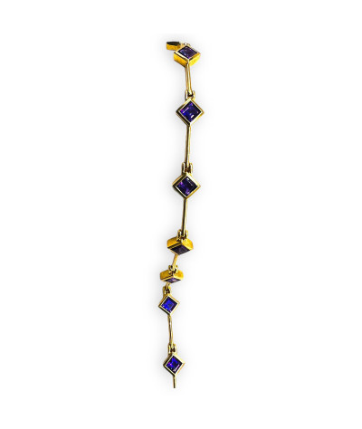 14K Gold Amethyst Bracelet